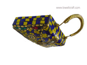 MULTICOLOR HAND HANDLE METAL SLING BAG