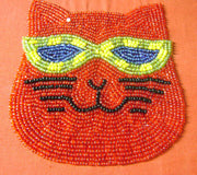 Cat Shape Beaded Coaster placemat