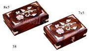 WOODEN COPPER BRASS OVERLID BOX