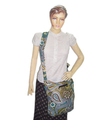 PRINTED COTTON SHOULDER BAG