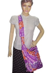 PRINTED COTTON SHOULDER BAG