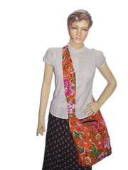 PRINTED COTTON SHOULDER BAG
