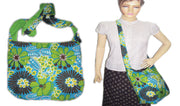 PRINTED COTTON SHOULDER BAG