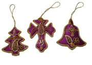 CHRISTMAS HANGING CROSS ,BELL ,TREE