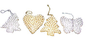 PEARL CHRISTMAS HANGING TREE STAR,BUTTERFLY ,SHOES