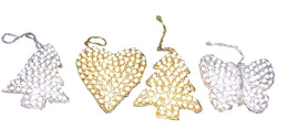 PEARL CHRISTMAS HANGING TREE STAR,BUTTERFLY ,SHOES