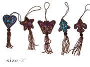 DOUBLE  SIDE EMBROIDERY HANGING TREE STAR,BUTTERFLY ,HEART