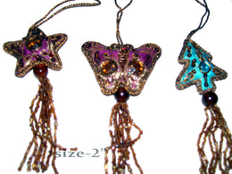 DOUBLE  SIDE EMBROIDERY HANGING TREE STAR,BUTTERFLY ,HEART