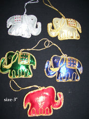 EMBROIDERY CHRISTMAS HANGING ELEPHANT & CAMEL