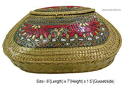ANTIQUE BRASS METAL VINTAGE CLUTCH BAG