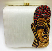 BUDDHA BOX CLUTCH PURSE WITH ZIRCON