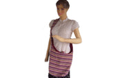 HANDLOOM SHOULDER BAG WITH CHAIN POCKET
