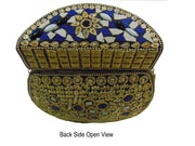 CHIPPED STONE METAL CLUTCH BAG/BOX