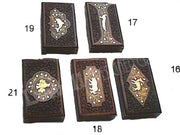 WOODEN  BOX WITH BRASS INLAY