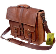 LEATHER DOUBLE POCKET PROFESSIONAL BAG
