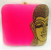 BUDDHA BOX CLUTCH PURSE WITH ZIRCON