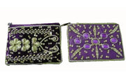 VELVET  ZARI EMBROIDERY COIN PURSE