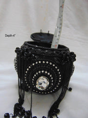 Wedding Clutch Metal Round Purse