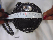 Wedding Clutch Metal Round Purse