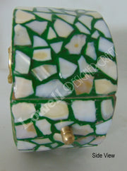 Round Mop Inlay Resin Clutch Purse