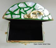 Round Mop Inlay Resin Clutch Purse