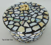 Round Mop Inlay Resin Clutch Purse