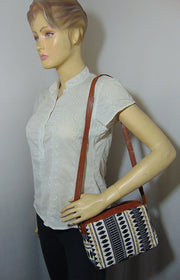 Hemp leather duffel Shoulder Bag