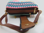 Ikat design and Vegan Leather Shoulder Bag