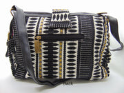 Women Ikat and Vegan Leather Shoulder Bag