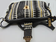 Women Ikat and Vegan Leather Shoulder Bag