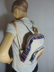 Hemp Laptop Backpack Bag screen print