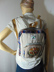 Hemp Laptop Backpack Bag screen print
