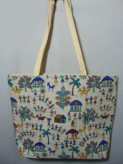 Madhubani Print Tote shoulder bag