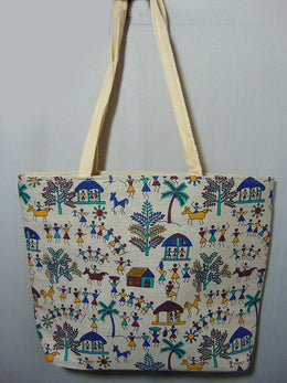Madhubani Print Tote shoulder bag