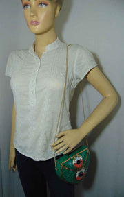 Green Mosaic clutch purse bag