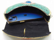 Green Mosaic clutch purse bag