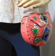 Blue Mosaic clutch purse bag