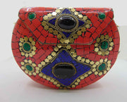 Blue Mosaic clutch purse bag