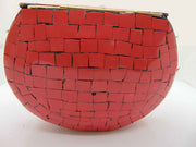 Blue Mosaic clutch purse bag