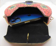 Blue Mosaic clutch purse bag