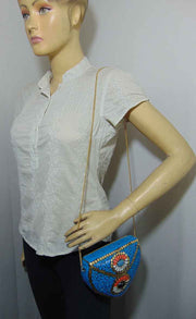Blue Mosaic clutch purse bag