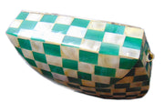 Handmade Resin Mother of Pearl Clutch Bag