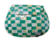 Handmade Resin Mother of Pearl Clutch Bag