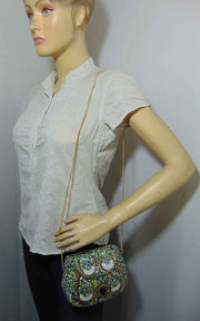 Green Multi Mosaic clutch bags