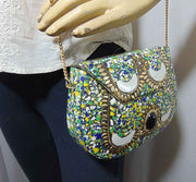 Green Multi Mosaic clutch bags