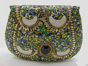 Green Multi Mosaic clutch bags
