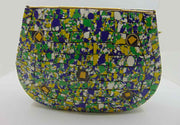 Green Multi Mosaic clutch bags