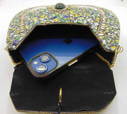 Green Multi Mosaic clutch bags