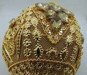 Metal mesh Crystals and rhinestones clutch bag