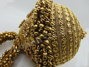 Metal mesh Crystals and rhinestones clutch bag